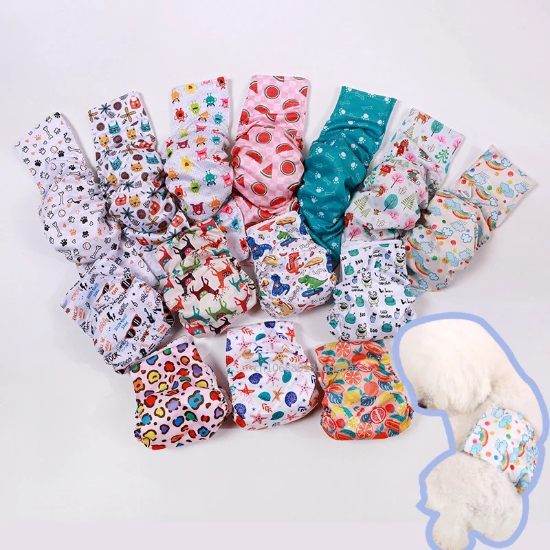 Washable Male Dog Physiological Pants Reusable Sanitary Underwear Belly Wrap Band Cotton Diaper For Large Small Medium Dog