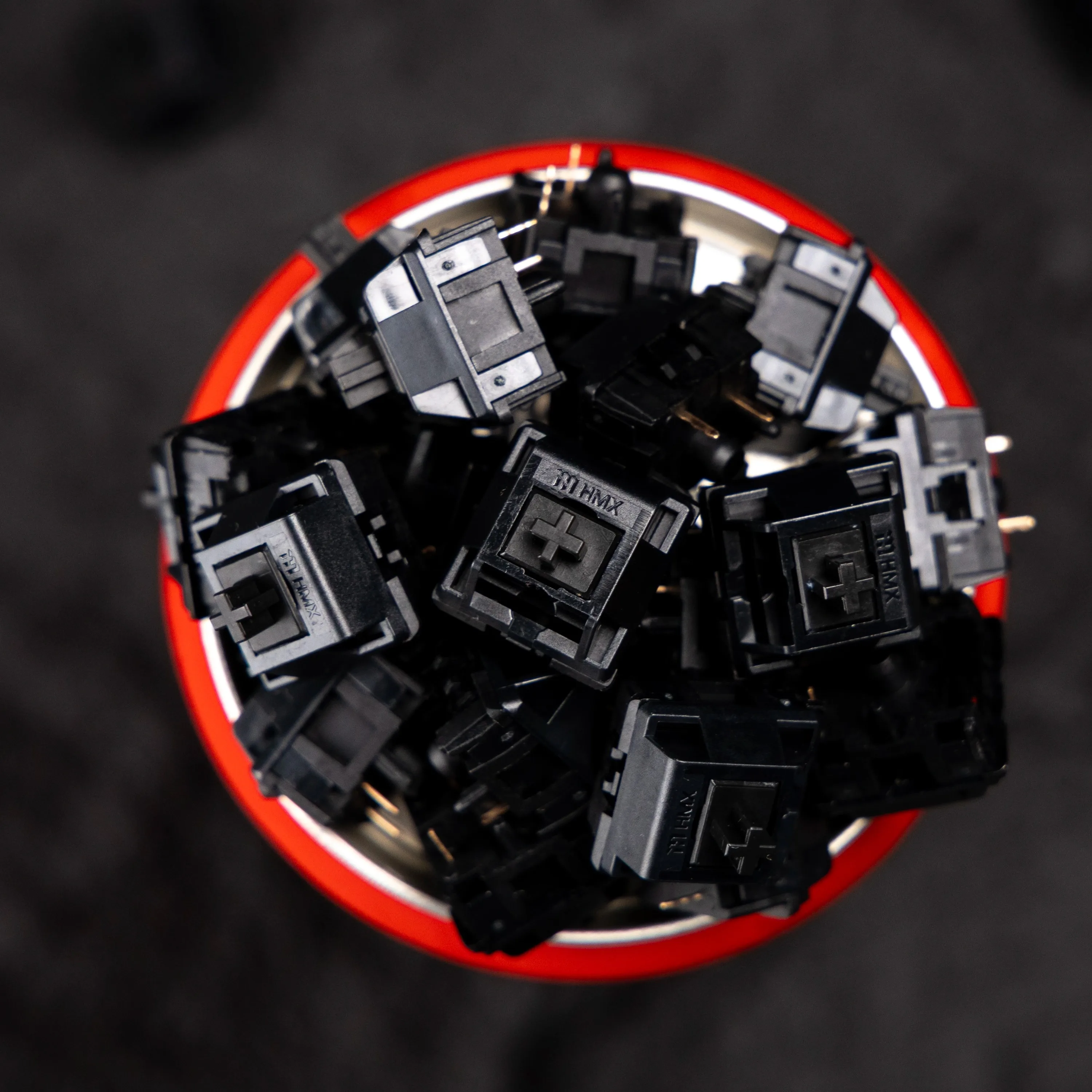 Interruptores Kele Switch Lineales Pre-Lubricados de 5 Pines HotSwap con Eje de POM, Interruptores HMX Frágiles para Teclado Mecánico MX