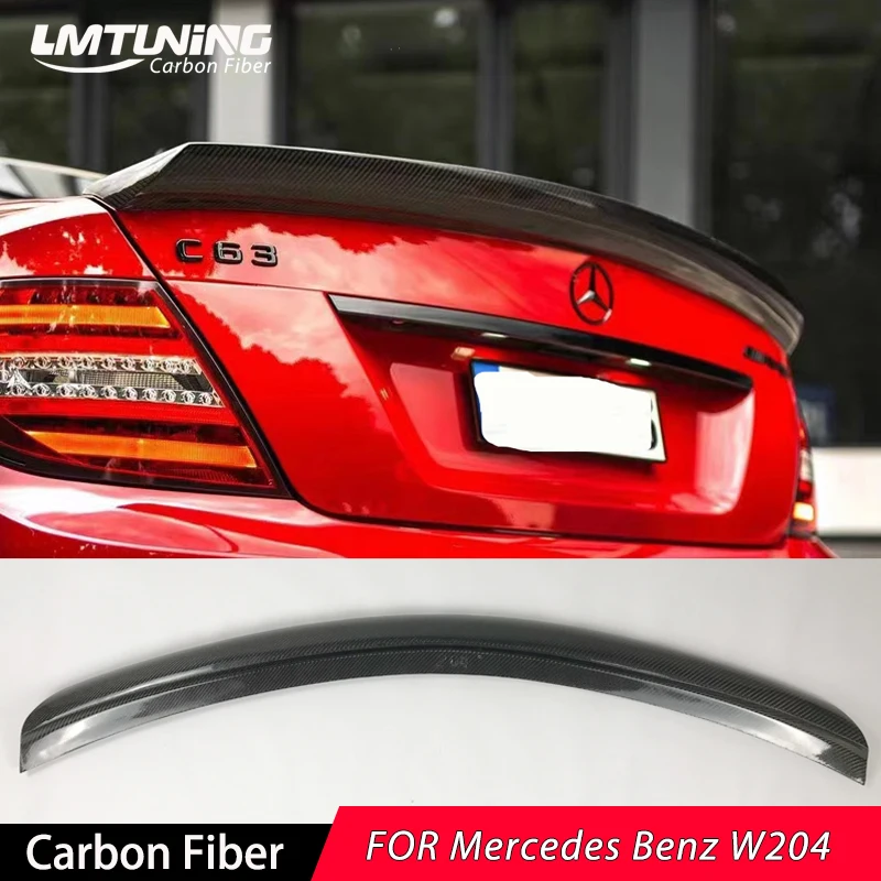 

Carbon Fiber Rear Trunk Spoiler Fits for Mercedes Benz C Forged Carbon Look AMG Style 07-13 Rear Spoiler for Class W204（2-4Door）