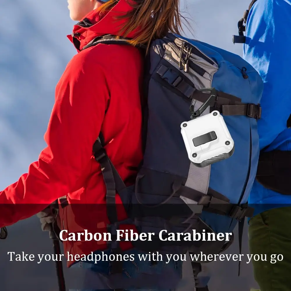 Airpods 4用キーホルダー付き耐衝撃保護ケース,セキュリティロック付き保護ケース,ヘッドフォン用,4世代,2024