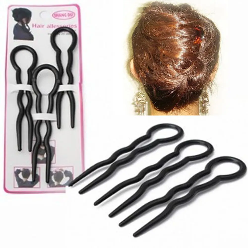 Set Hair Modelling Different Hair Styling Braid Hairstyle Invisible Hair Fork Hair Clips U Shape Fork Tool Hair Fork Hair Pin