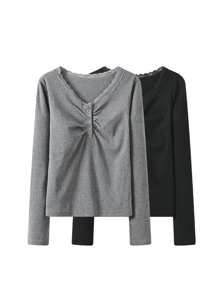 

Thiened Long Sve V-Ne вязаный свитер женский осенне-зимний новый Sle плюс размер теплая основа irt Cara CLUB большой размер