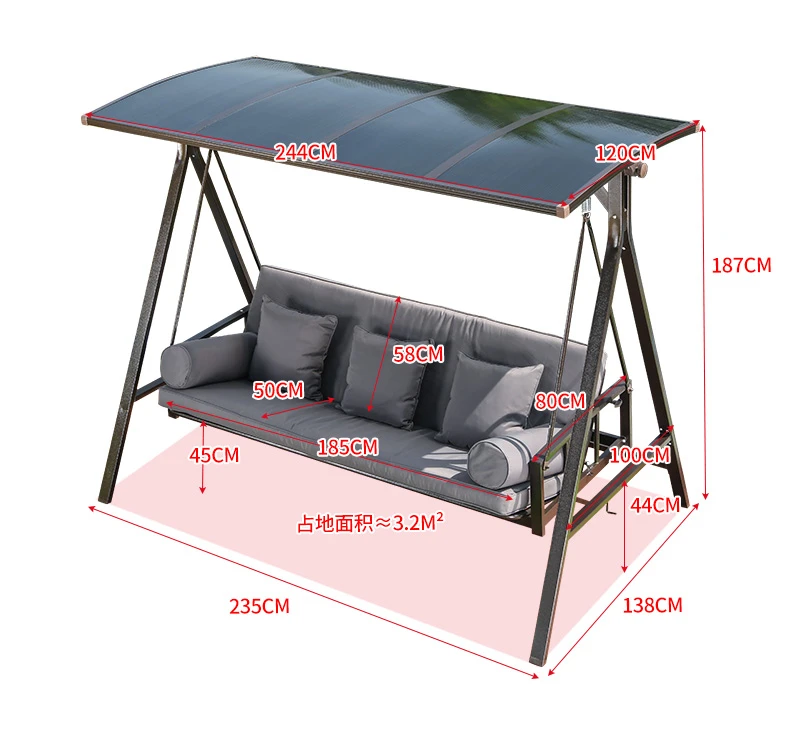 Outdoor swing courtyard rocking chair balcony yard leisure hanging chair