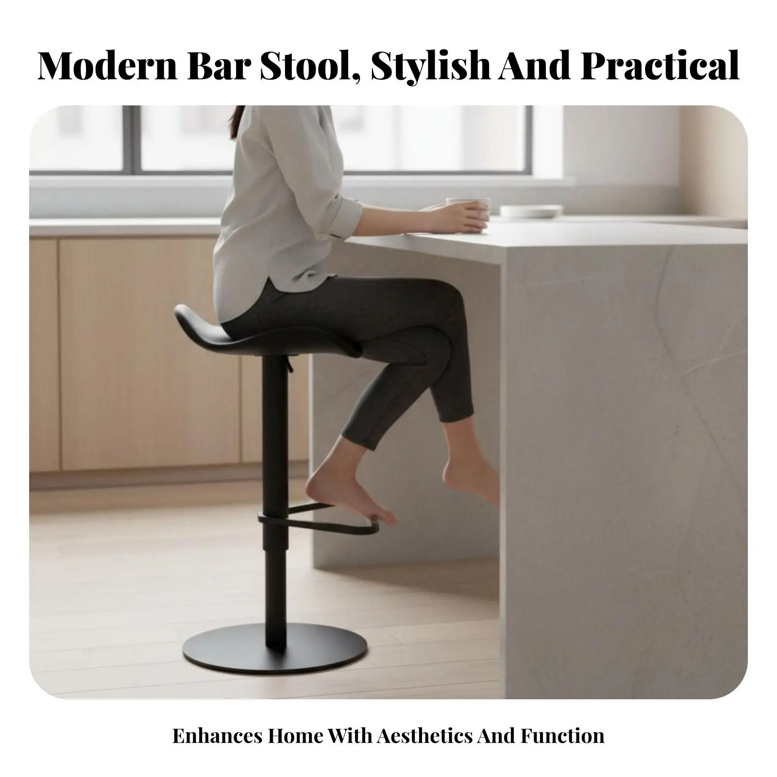 

Регулируемый вращающийся стул со спинкой, легкий люксовый дизайн, регулируемая подставка, устойчивое основание, прочный, для кухонного острова