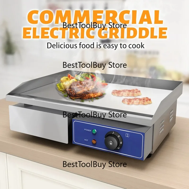hit productSpacial Design Even Heat and Top Quality Stainless Steel Commercial Electric Griddle Equipment Suitable Steak Eggs