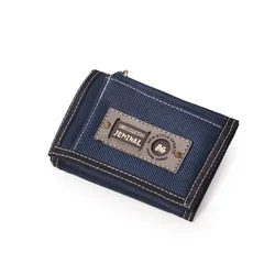 New Arrival Causal Style Men's Canvas Wallet Short Designer Men Wallets Zipper Coin Male Purse Card Holder for Teenager Men 2023