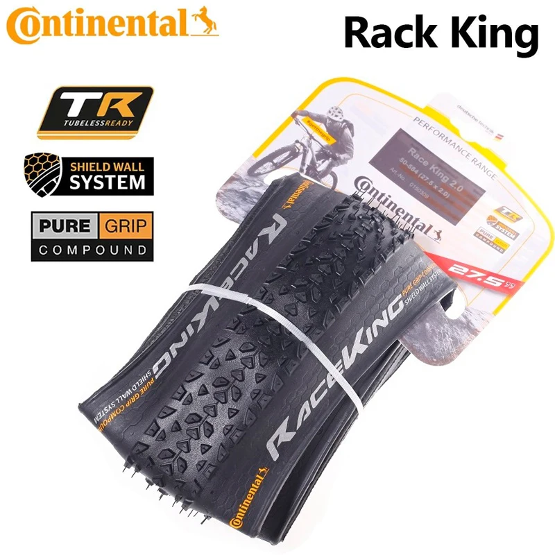 Continental Race King-Bicycle Tire, MTB Tube, Tubeless TR, 26, 27.5, 29x1.95, 2.0, 2.1, 2.2, 29x2.2