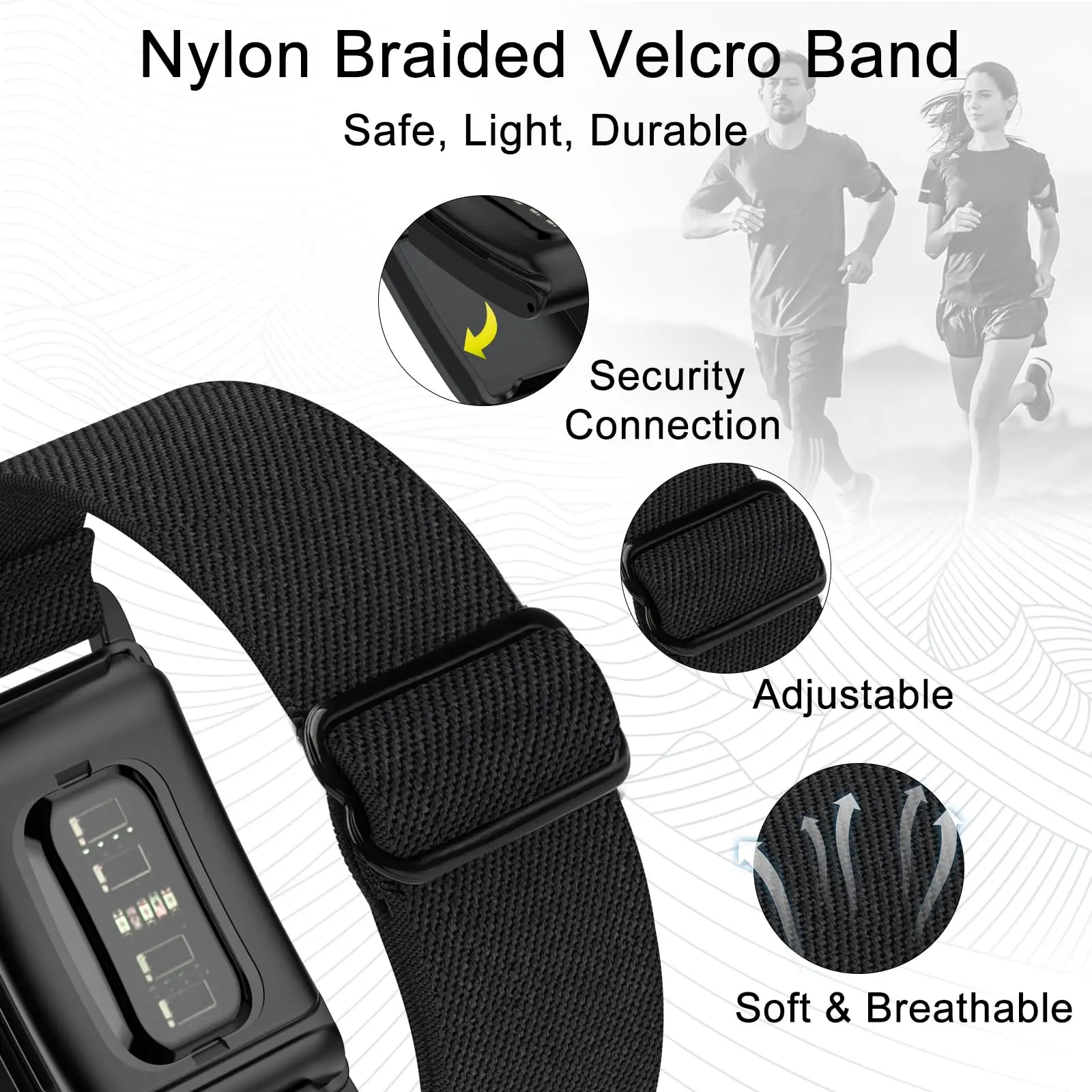Sport Straps for WHOOP Band 5.0 4.0 3.0 watch accessories Adjustable Scrunchie Nylon bracelet correas replacement belt Whoop 5.0