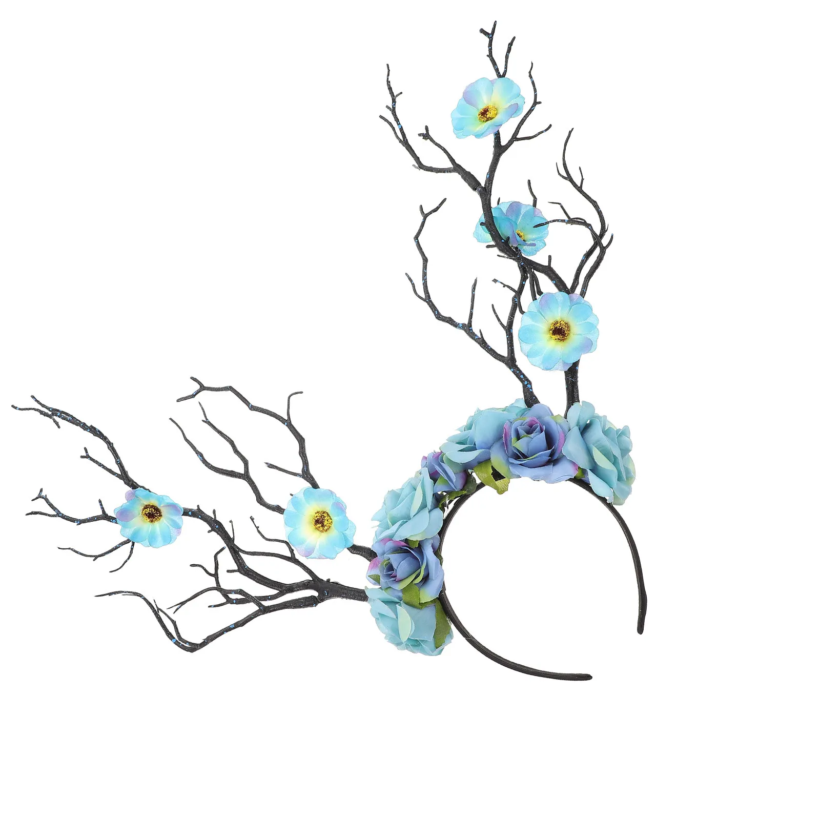 

1pc Flower Hairband For Party Deer Horn Shaped Headband Lightweight Festival Headdress Prop Adult Carnival Accessory Hair