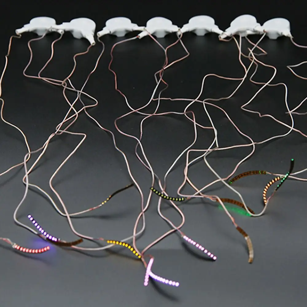 カラフルな LED 発光つけまつげ防水まつげランプハロウィンライトアップまぶたペーストクリエイティブフラッシュメイクアップツール