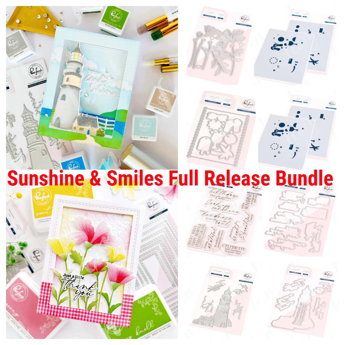 

Stamps Stencil Set Sunshine & Smiles Full Release Bundle Metal Cutting Dies DIY Scrapbooking Paper Card Die Stamp Press Plate