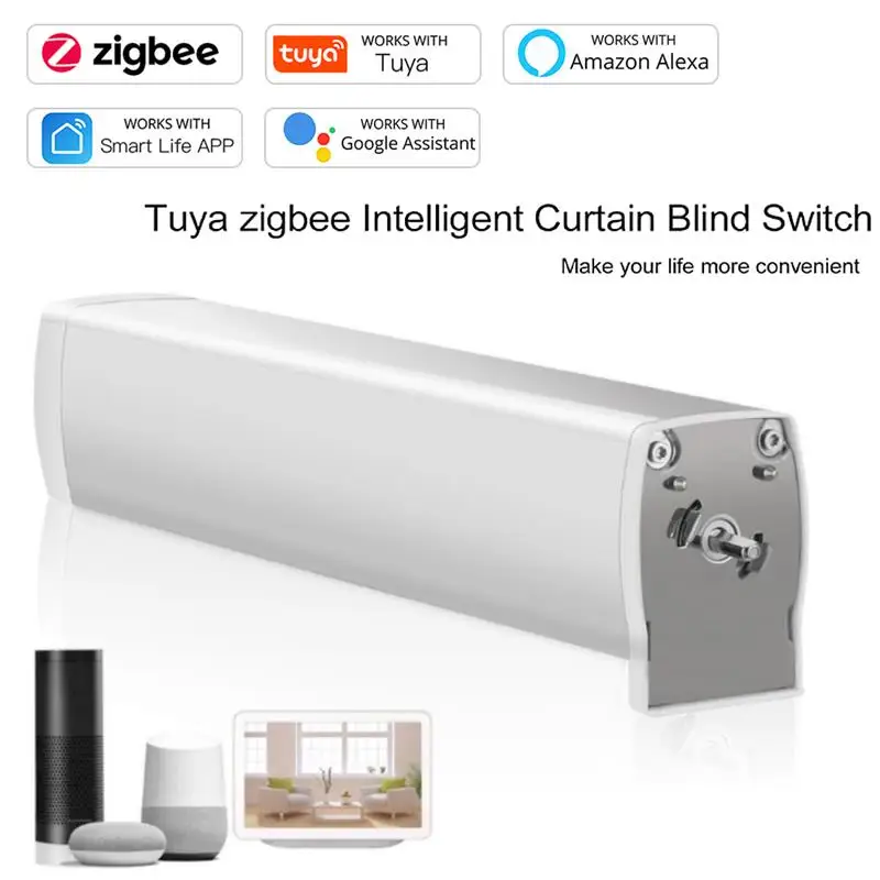 

Top Tuya Smart WIFI Curtain Motor Electric Wireless Remote Control Voice Control motors Zigbee Version for Alexa Google Home