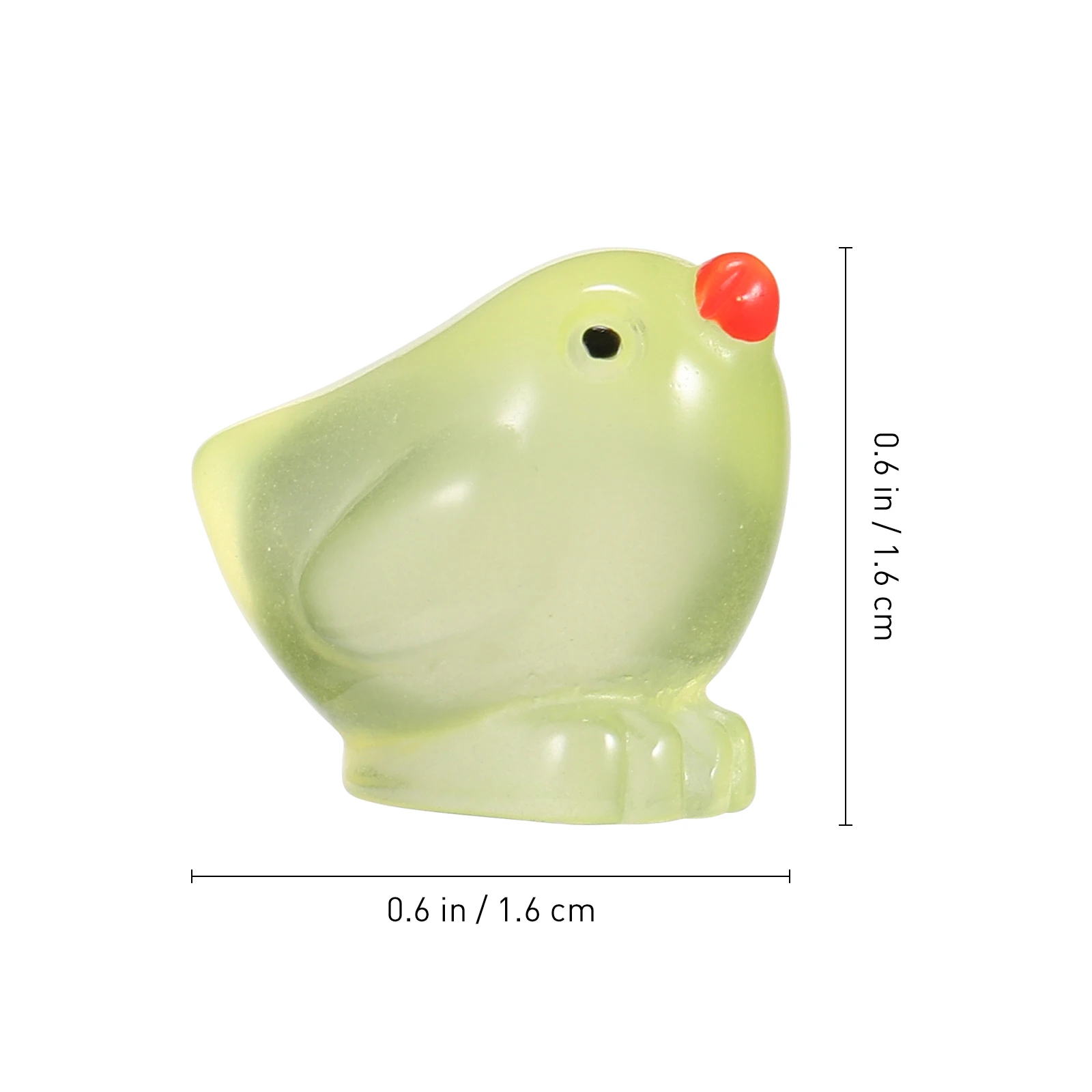

18 Pcs Yellow Mini Chicken Resin Figurines Glow in Dark Small Animal Decorations Small Animals for Desk Shelf Kids