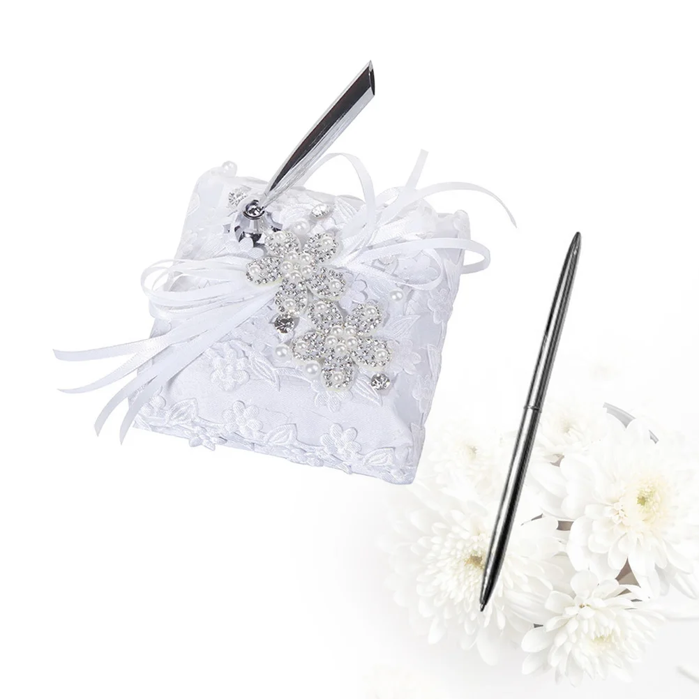 

Ribbon Pen St Water Crystal Tassel Holder Elegant Romantic Wedding Party Decoration Pretty Western Style Fashion