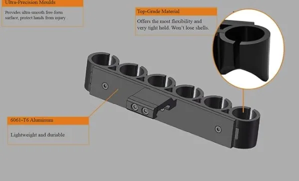 Imagem -05 - Suporte de Munição Sela Lateral Picatinny Instala na Sua Plataforma de Montagem Picatinny sem Ferraria Adicional 12 Gauge