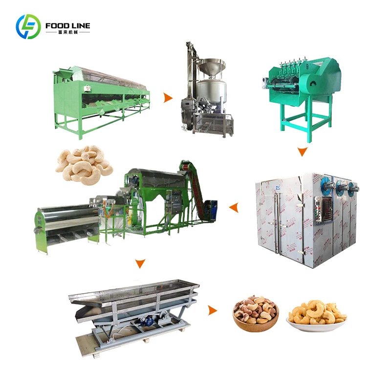 Factory Price Macadamia Processing Plant Macadamia Nuts Cracking Drying Machine Roasted Hazelnut Production Line Customized