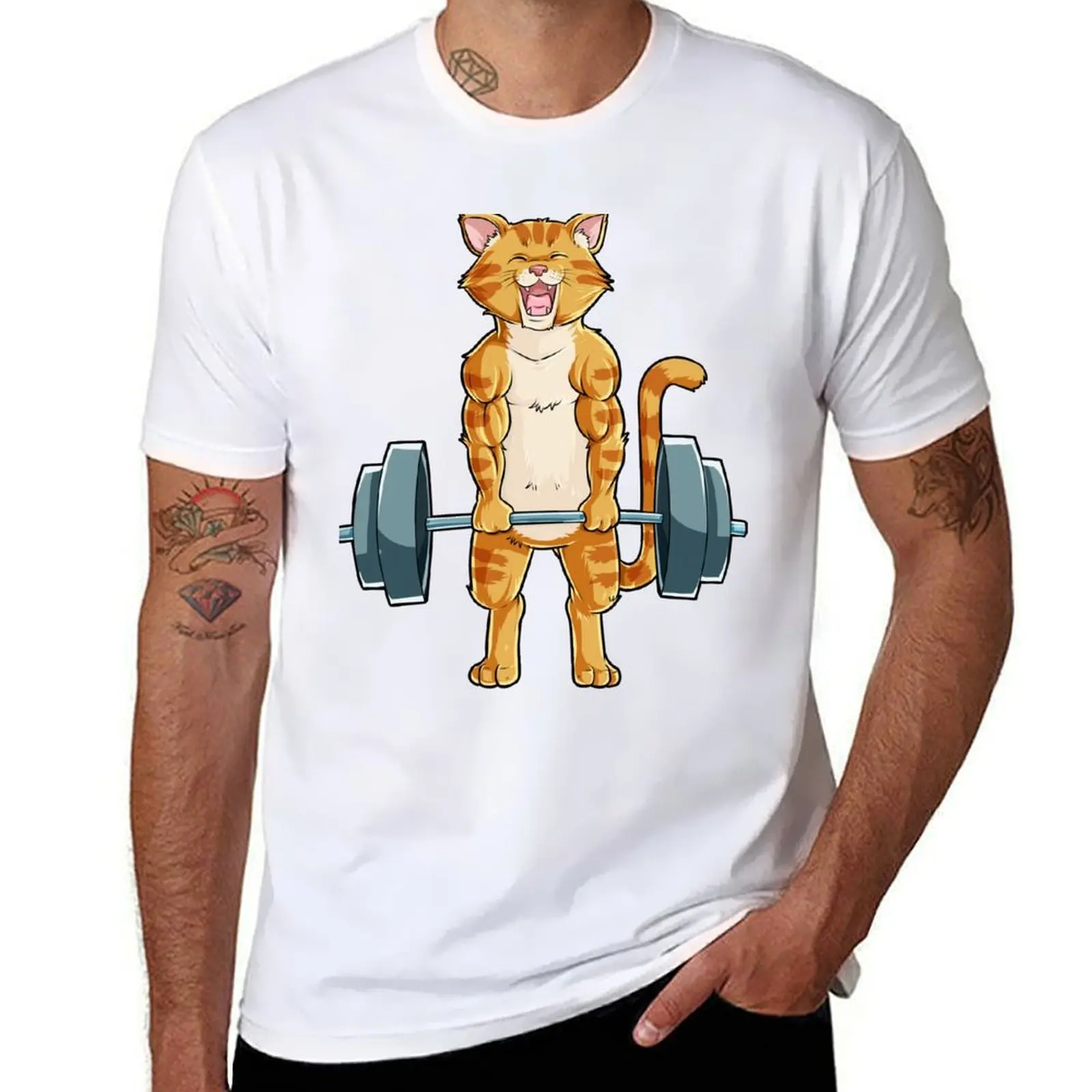 

Cat Deadlift Powerlifting T Shirt Fitness Gym Lifting Weights Tee Gifts T-Shirt t shirts for man graphic funny T-Shirt