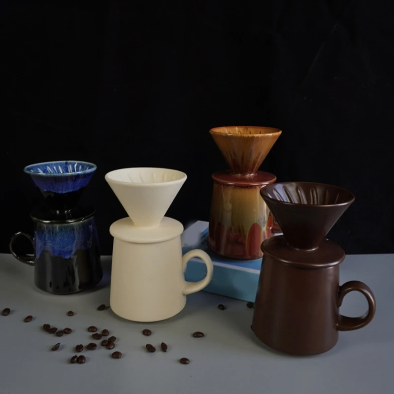 Practical Ceramic V 60 Coffee Filter 460ml Easy To Clean And Maintain HX6C