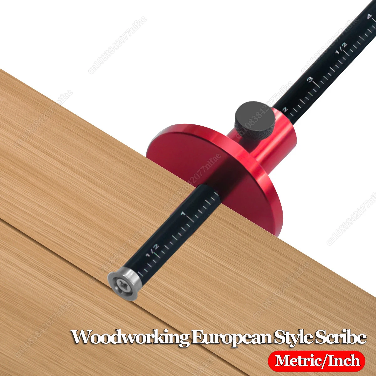 

Wheel Marking Gauge Woodworking Scriber Dual Inch and MM Scale Parallel Line Drawing Mortise Measuring Tool Red