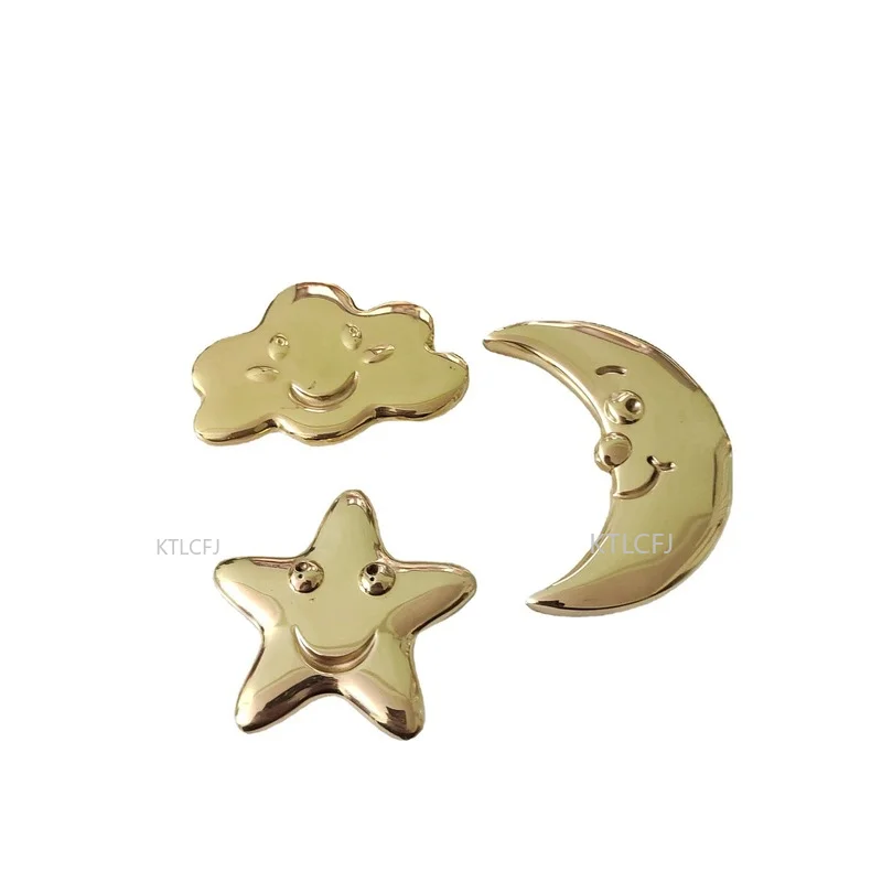 Brass Forging Abstract Stars Moon Clouds Pure Copper Cabinet Door Wardrobe Wine Cabinet Handle