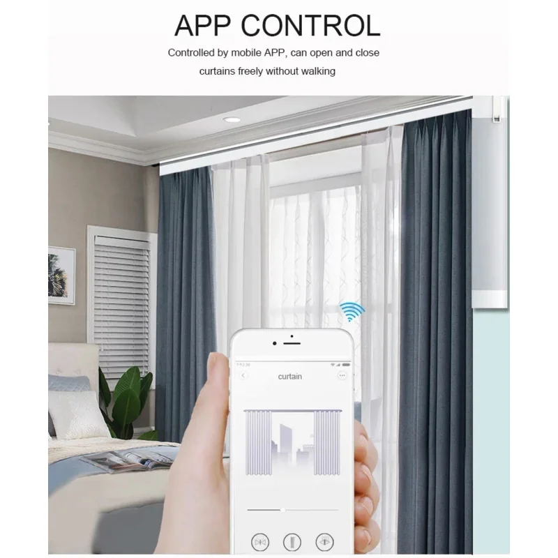 Imagem -03 - Tuya-cortina Elétrica ai para Smart Home System Controle de Voz Trilho do Motor Custom Track Size Grupo Alexa Google Wi-fi Suporte Zigbee Alice