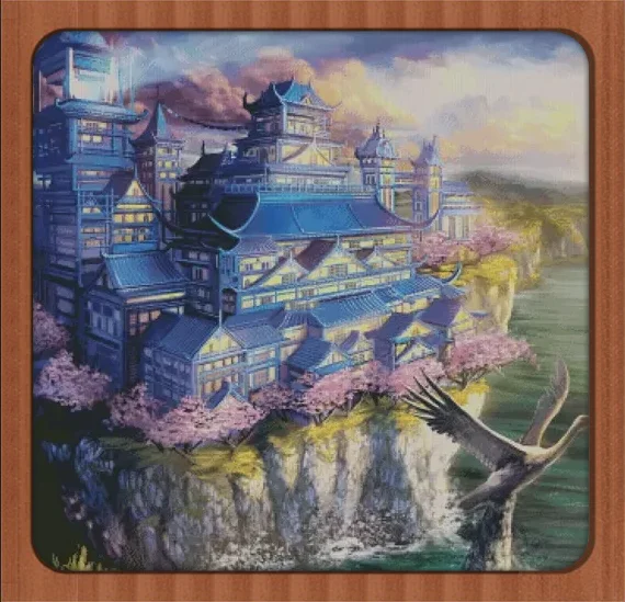 

Высококачественные наборы для вышивания крестиком с пейзажем маяка, холст 14CT, модные комплекты для рукоделия, вышивка, узоры, DIY, ручная работа