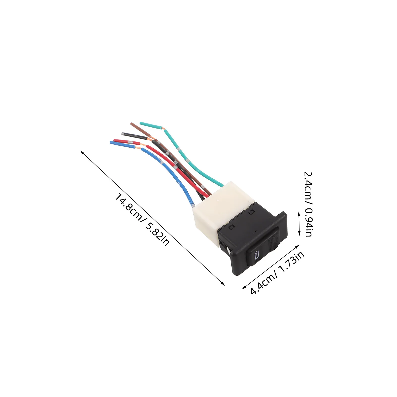 Universal 5 Pin Glass Lift Switch Red Indicator Automotive Window Switch Harness Power Button Car Electric Window Regulator