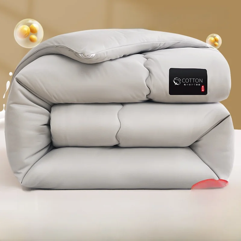 

Утолщенное зимнее одеяло из соевого волокна (альтернатива пуху), двуспальное, для общежития, теплое, наполнение 10 фунтов, всесезонное