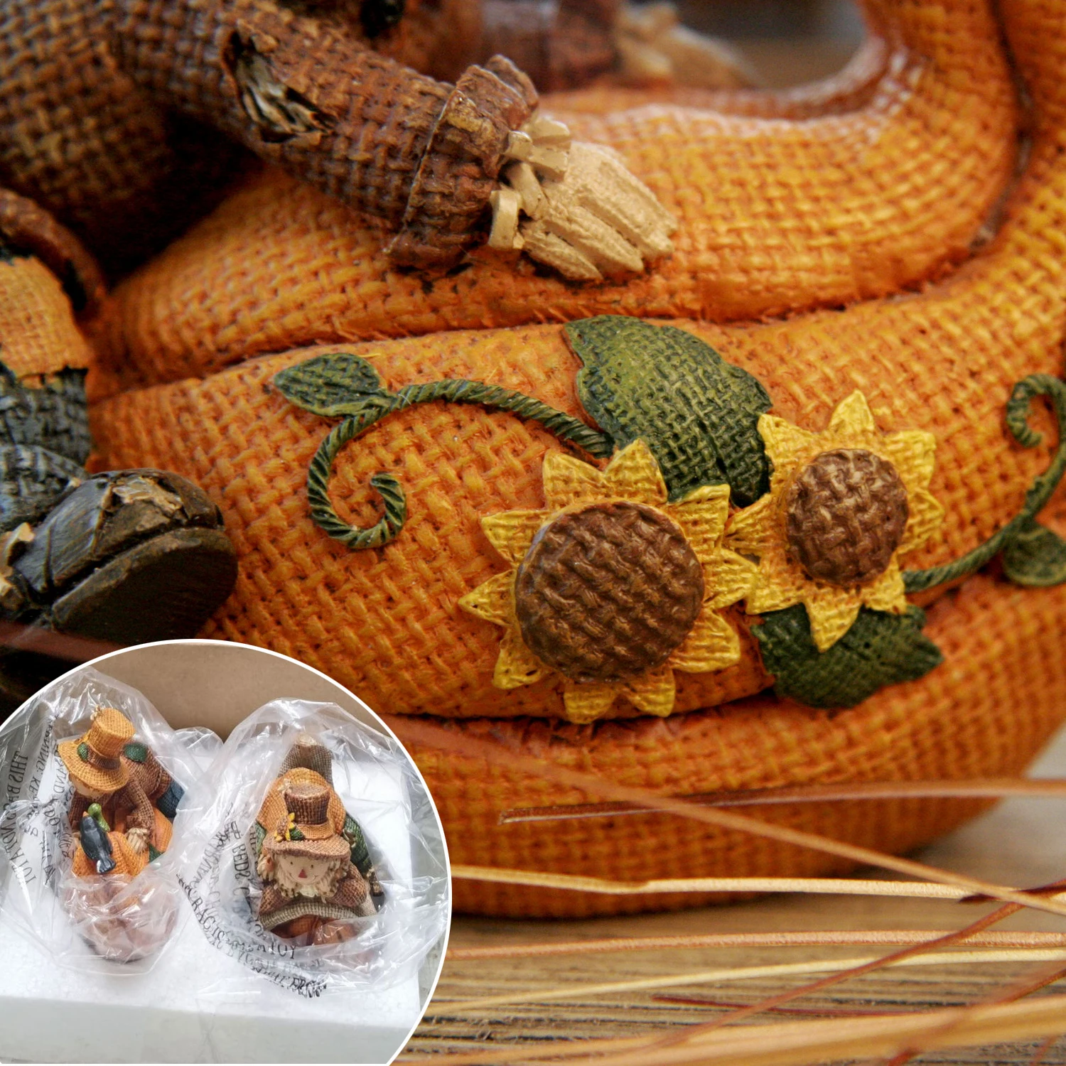 Pumpkin Crafts Decor Simulation Sculpture Desktop Lawn Harvest Festival Resin Window Scene Decorations Holiday Ornaments Gift