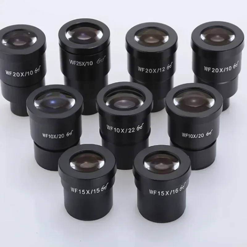 W10X/15X20X/25X/30X 30mm High Eye Point Wide Angle Eyepiece Telescope with Micrometer Reticle For Stereoscopic Microscope