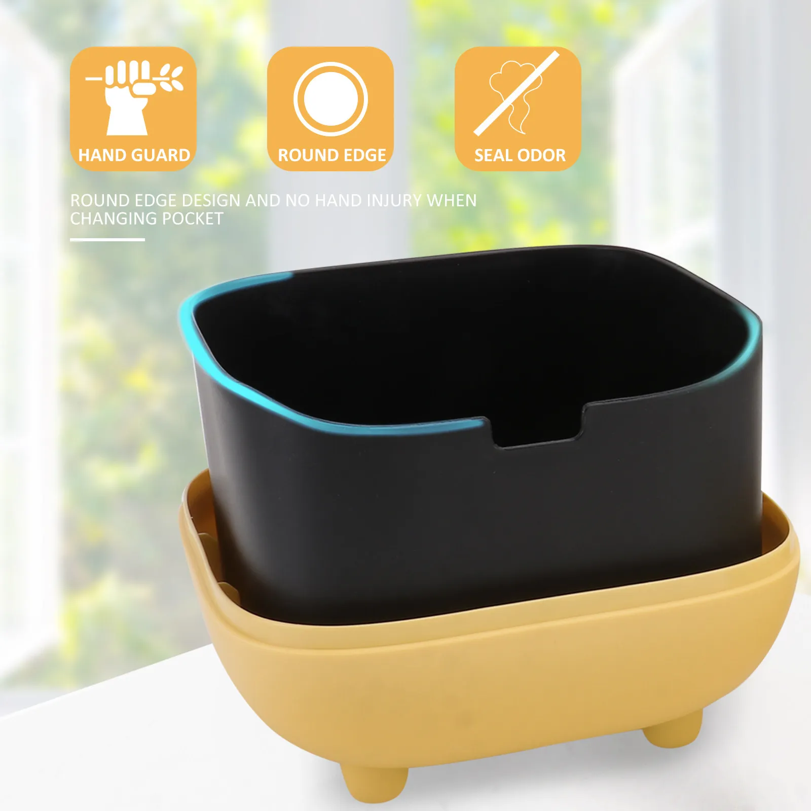 

1Pcs Mini Trash Can Desktop Trash Bin Pressing Type Creative Compact Desktop Garbage Can for Office Home Dormitory Use