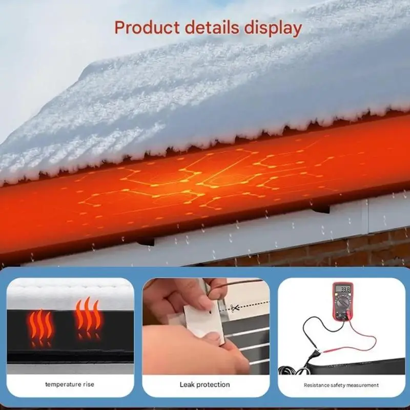 

Roof Snow Melting Mat Outdoor Winter Heated Mat For Outdoor Driveway And Patio Ice Removal PVC Construction H9EE