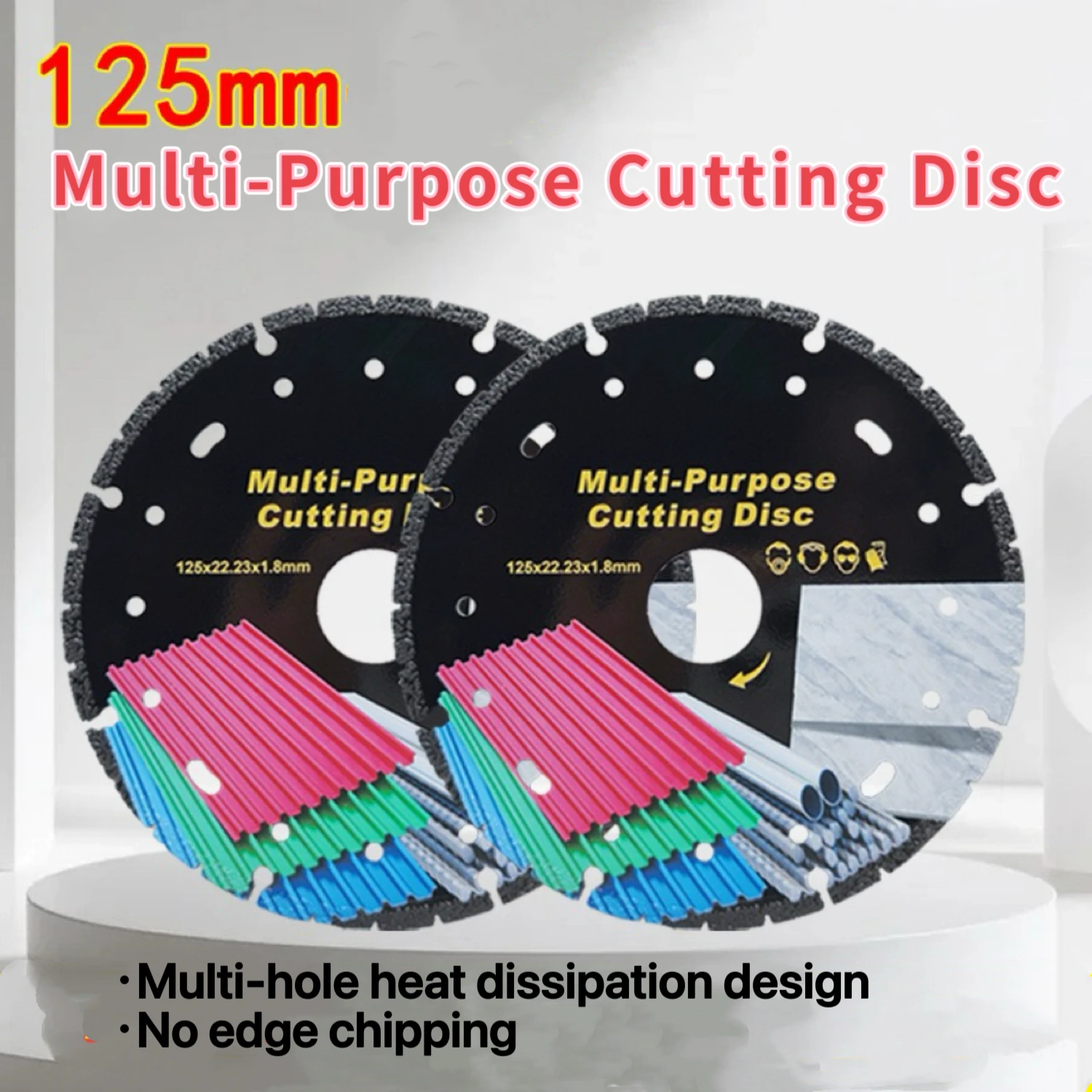 Disco de Corte Multiusos de 125 mm, Hoja de Sierra Soldada al Vacío para Metal, Piedra, Mármol y Azulejos