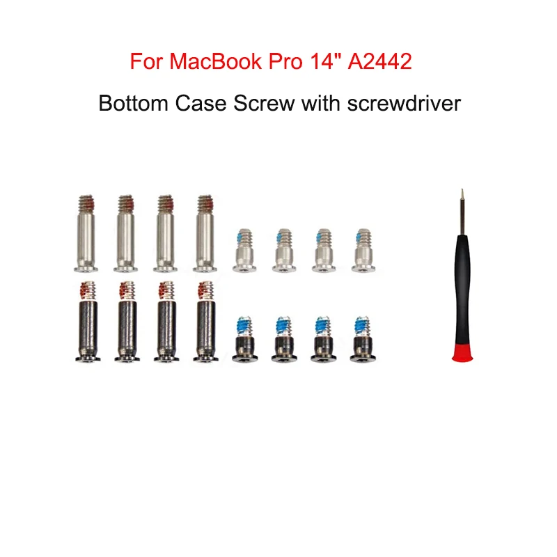 Original Bottom Case Screw Set With Screwdriver For MacBook Pro 14