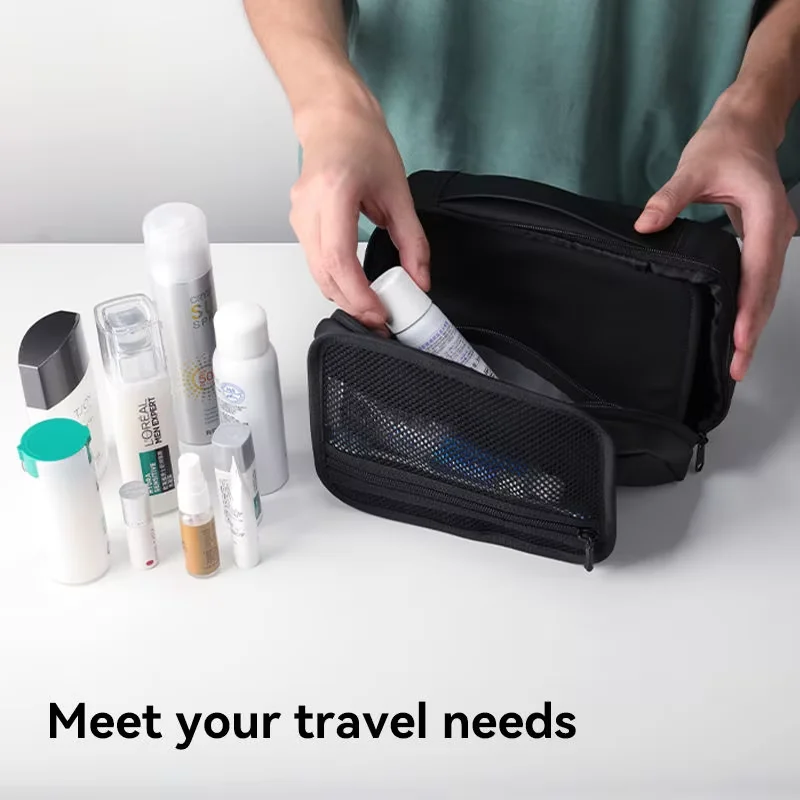 Men\'s Travel Toiletry Bag New Business Trip Gods Dry Wet Separation Fitness Bath Bag Waterproof Makeup Storage Bag For Travel