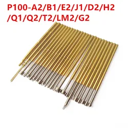 Hot Selling 100PCS/Bag of P100 Series Brass Spring Test Probe with Nickel Plated Needle Diameter Electronic Spring Test Probe