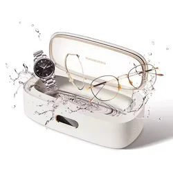 Nettoyeur de bijoux à ultrasons multifonction, fonctionnement tactile, arrêt automatique, boîte de livres profonde à 360 °, 43 ENTER, lunettes, montres, matiques