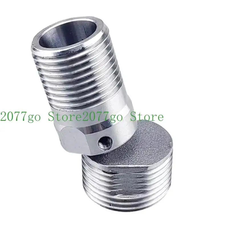 

652F Stainless Steels Shower Tap Adapter Shower Arm Extension Curved Feet 360 Degree Adjustable Angled Bents Base Enduring
