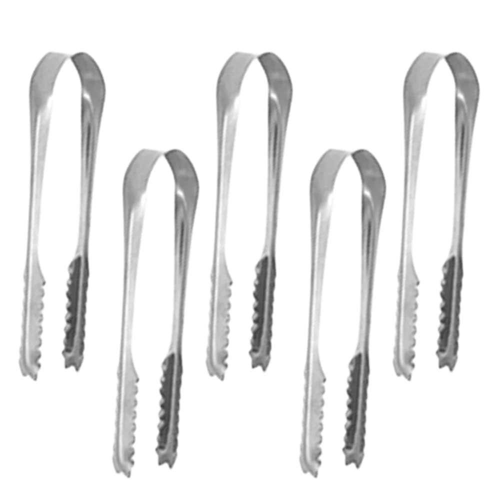 

10 pcs Stainless Steel Ice 430 Clear Acrylic Food Serving Tongs For Bar Buffet Catering Kitchen Tools Kitchen Ice Tongs