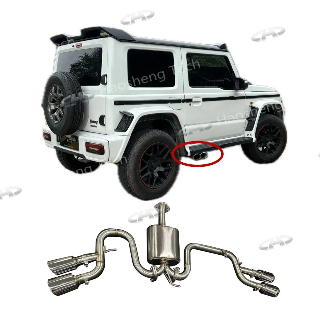 Jimny JB74 to G63 Mini Style Stainless Steel Exhaust System For 3 Door 5 Door Suzuki Car Exhaust Pipe Muffler Tips 2018-2024