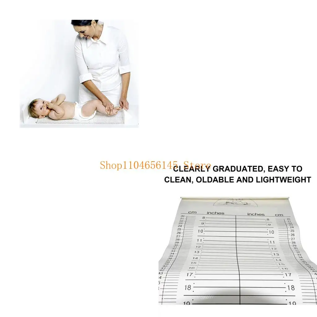 5ASD قابلة للطي لارتفاع الأطفال القياس ، حاكم ارتفاع نمو حصيرة نمو حصيرة الرضع لمراقبة نمو الطفل الرضع