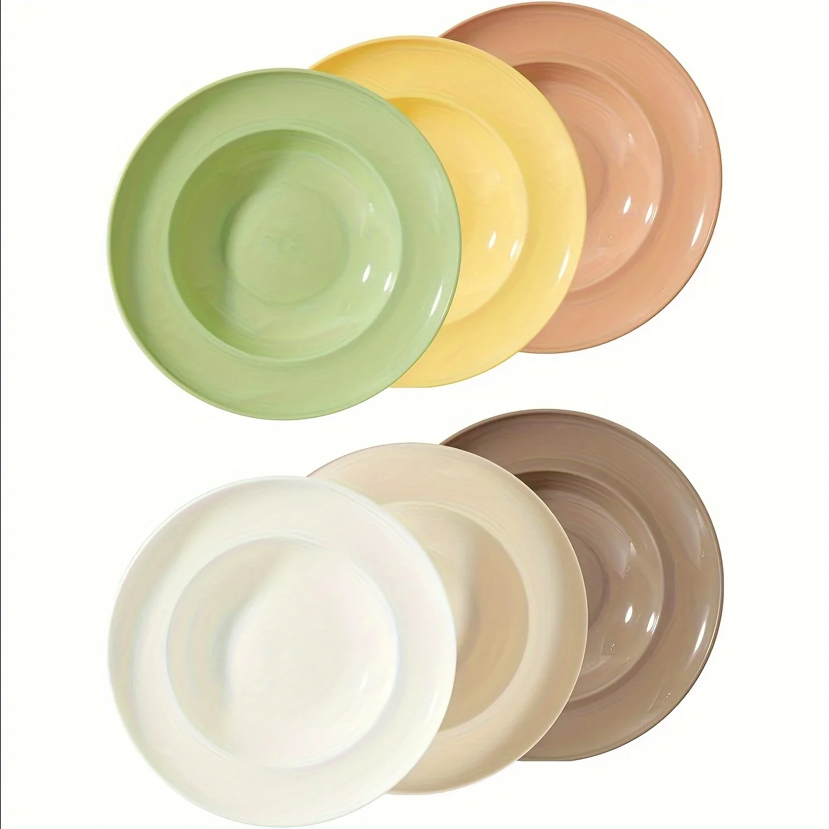 

2Pcs Salad Food Plate Straw Hat Tray Plastic Dinner Plate Round Serving Tray Kitchen Dinner Dishes Tableware Dessert Fruit Plate