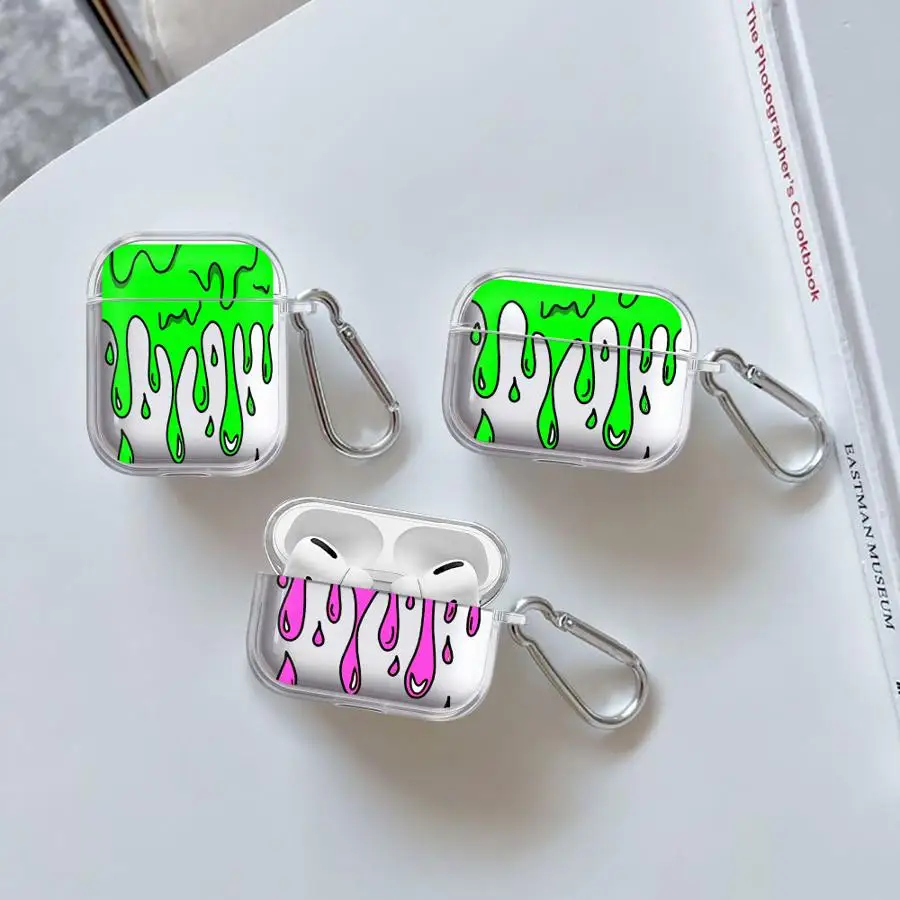 

Green Water Droplets Clear Earphone Cases Cover Case For Airpods 4 Pro2 1 2 Pro Pro3 3