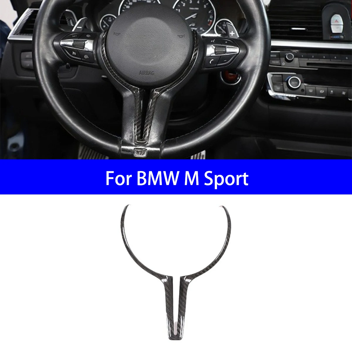

Подходит для BMW M Sport/M3M4M53 Series X5MX1X2/4 Series F80F82F83 F32F33F36 Рулевое колесо из сухого углеродного волокна/накладка фар