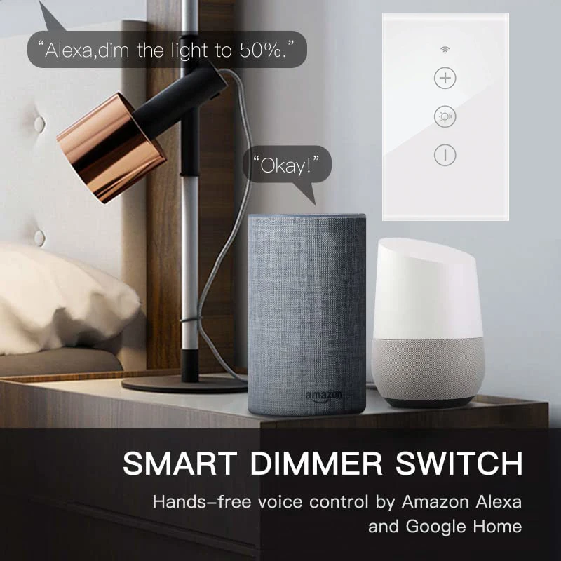 Tuya US Smart Life LED Dimmer Switch  Wifi Remote Home Lights Dimming Touch Switches Voice Control Alexa Google Home Smart Home