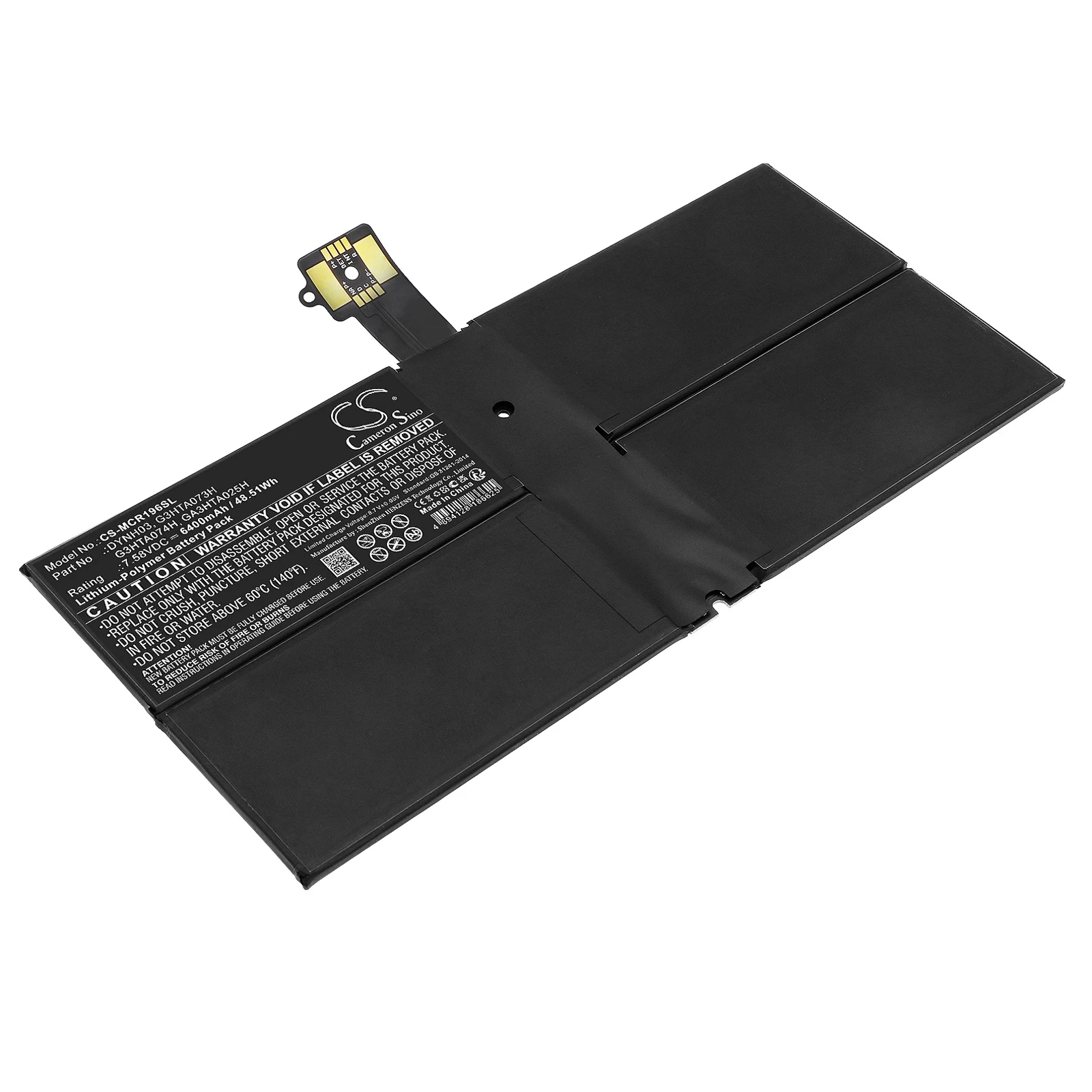 

CS Replacement Battery For Microsoft Surface Pro 7 1960, Surface Pro 7 Plus DYNH03, G3HTA073H,