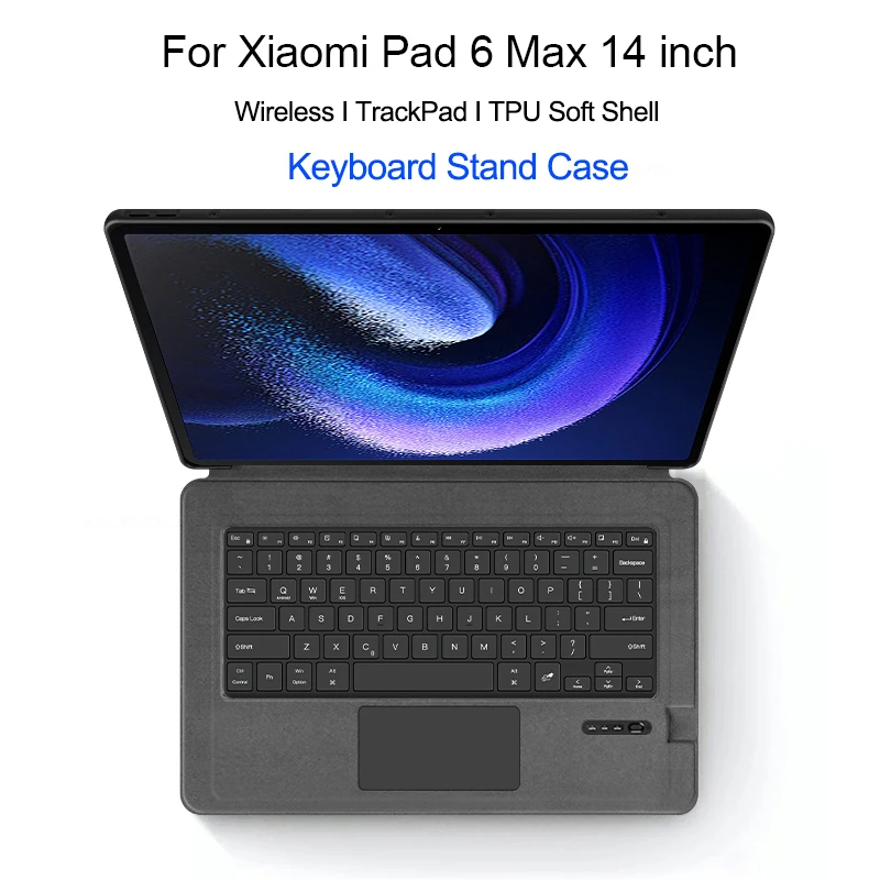 Keyboard Case For Xiaomi Pad 6 Max 14 2023 Tablet Mi Pad 6 Max 14 inch Wireless Keyboard Shell Russian Spanish Portuguese Arabic