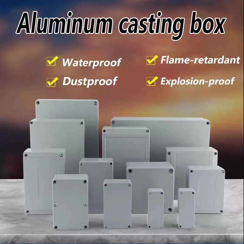 Cast Aluminum Waterproof Junction Box, Outdoor Electronic Engineering Explosion-Proof Electronic Housing Sealed Box
