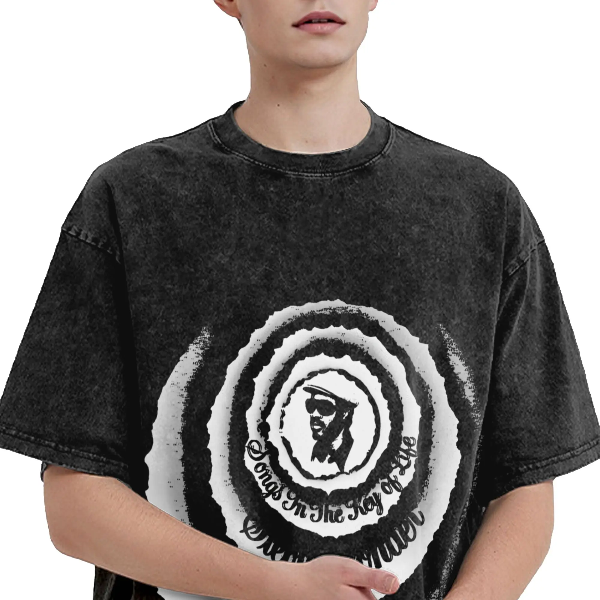 Harajuku Washed Shirts Stevie Wonder Songs in The Key of Life 50th Anniversary Tour  Merch Vintage T Shirt Oversize  Streetwear