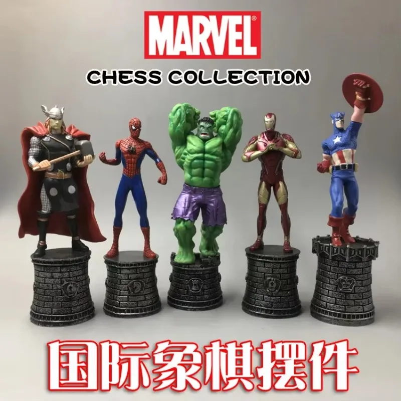 Marvel Avengers 15cm Iron Man Spider  Hulk Doll Decoration International Chess Gift Magazine Poster Desktop  Toy